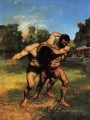 Les lutteurs réalisme réalisme peintre Gustave Courbet